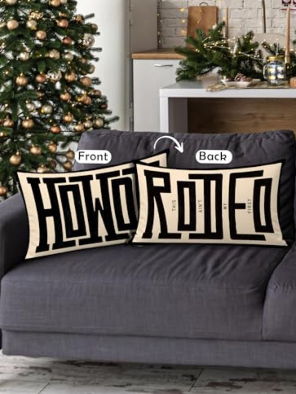 Howdy Pillow Cover 12x20, Western Southwestern Throw Pillows Cover for Cowgirl